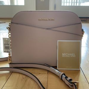 NWT Michael Kors Jet Set Travel Dome Crossbody Leather Purse/Bag